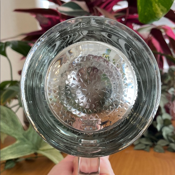 Etched Glass Pitcher Featuring Irises & Hummingbird EUC - Picture 9 of 10